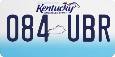 KY license plate 084UBR