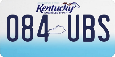 KY license plate 084UBS