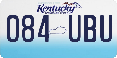 KY license plate 084UBU