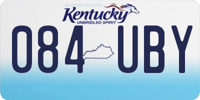 KY license plate 084UBY