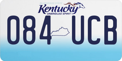 KY license plate 084UCB