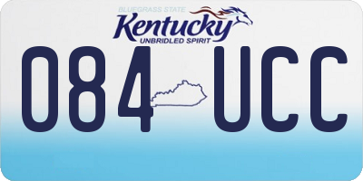 KY license plate 084UCC