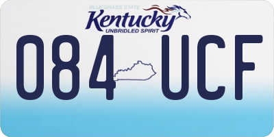 KY license plate 084UCF