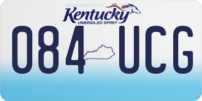 KY license plate 084UCG