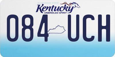 KY license plate 084UCH