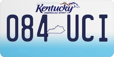 KY license plate 084UCI