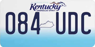 KY license plate 084UDC
