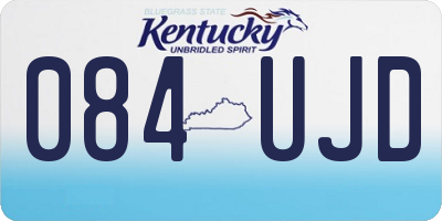 KY license plate 084UJD