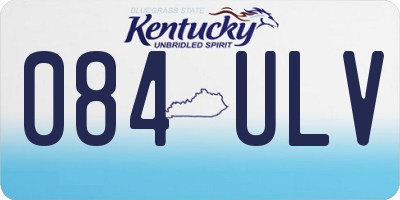 KY license plate 084ULV