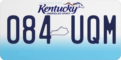 KY license plate 084UQM