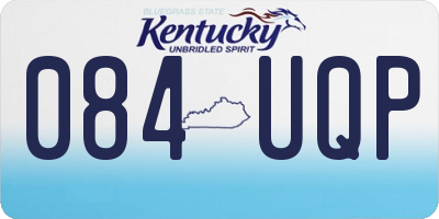 KY license plate 084UQP