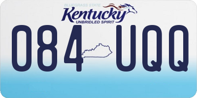 KY license plate 084UQQ