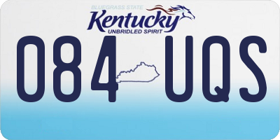KY license plate 084UQS