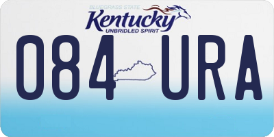 KY license plate 084URA