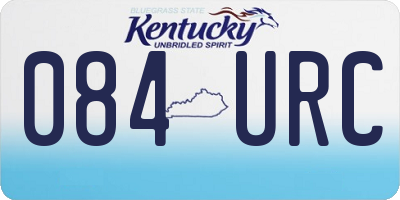 KY license plate 084URC