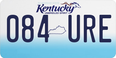 KY license plate 084URE