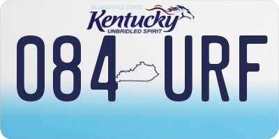 KY license plate 084URF