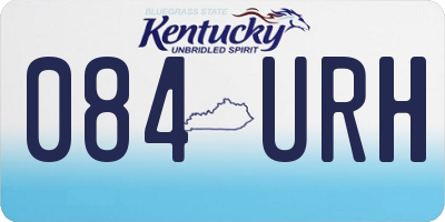 KY license plate 084URH