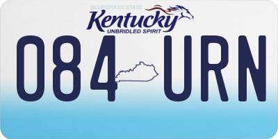 KY license plate 084URN