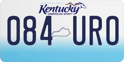 KY license plate 084URO