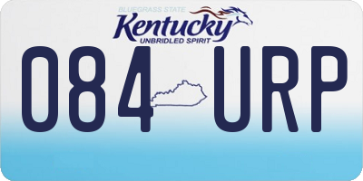 KY license plate 084URP
