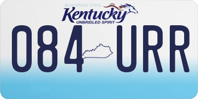KY license plate 084URR