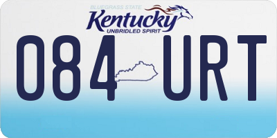 KY license plate 084URT