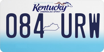 KY license plate 084URW