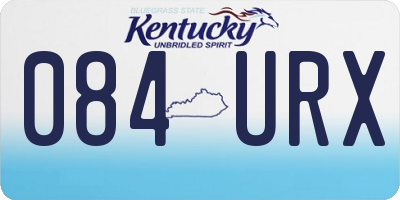 KY license plate 084URX