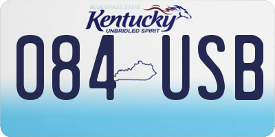 KY license plate 084USB