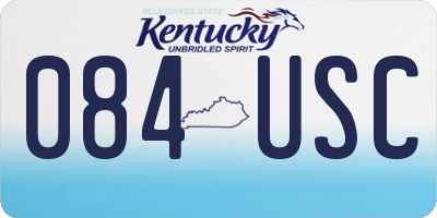 KY license plate 084USC