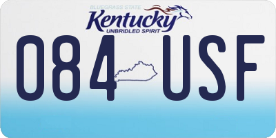 KY license plate 084USF
