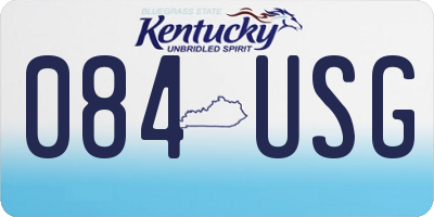KY license plate 084USG