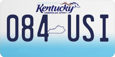 KY license plate 084USI