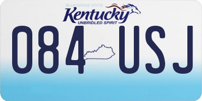 KY license plate 084USJ