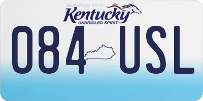 KY license plate 084USL