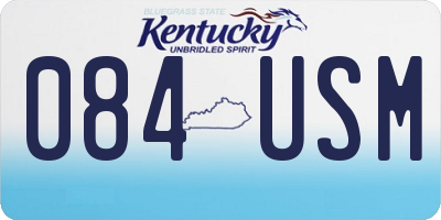 KY license plate 084USM