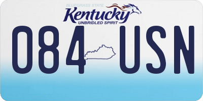 KY license plate 084USN