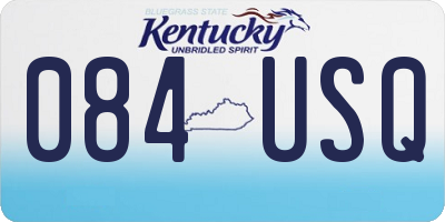 KY license plate 084USQ