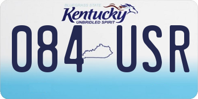 KY license plate 084USR