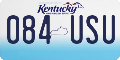 KY license plate 084USU