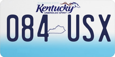 KY license plate 084USX