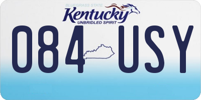 KY license plate 084USY
