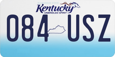 KY license plate 084USZ
