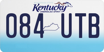 KY license plate 084UTB