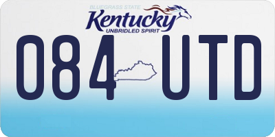 KY license plate 084UTD