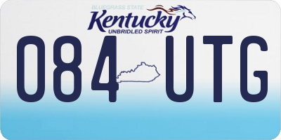 KY license plate 084UTG