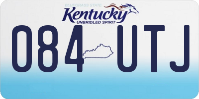 KY license plate 084UTJ