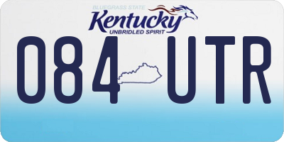 KY license plate 084UTR