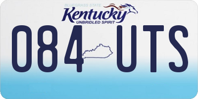 KY license plate 084UTS
